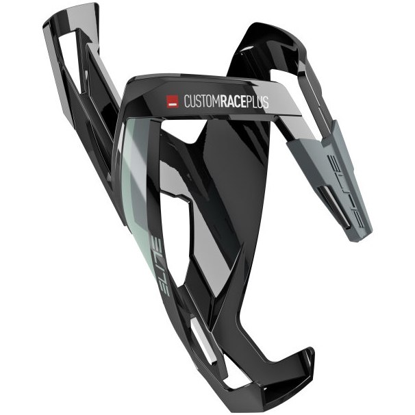 Produktbild von Elite Custom Race Plus Flaschenhalter - black glossy/green graphic