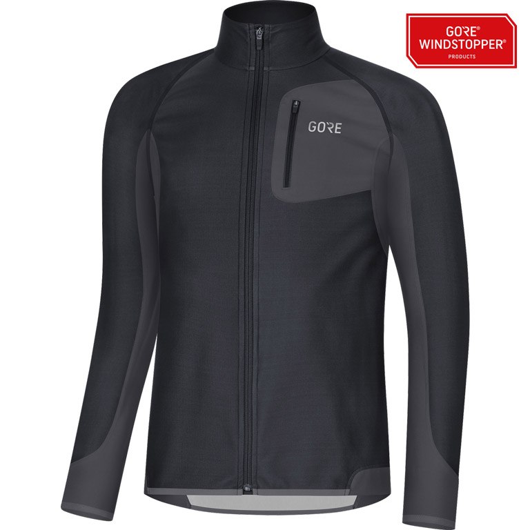 Produktbild von GOREWEAR R3 Partial GORE® WINDSTOPPER® Shirt - schwarz/terra grey 990R