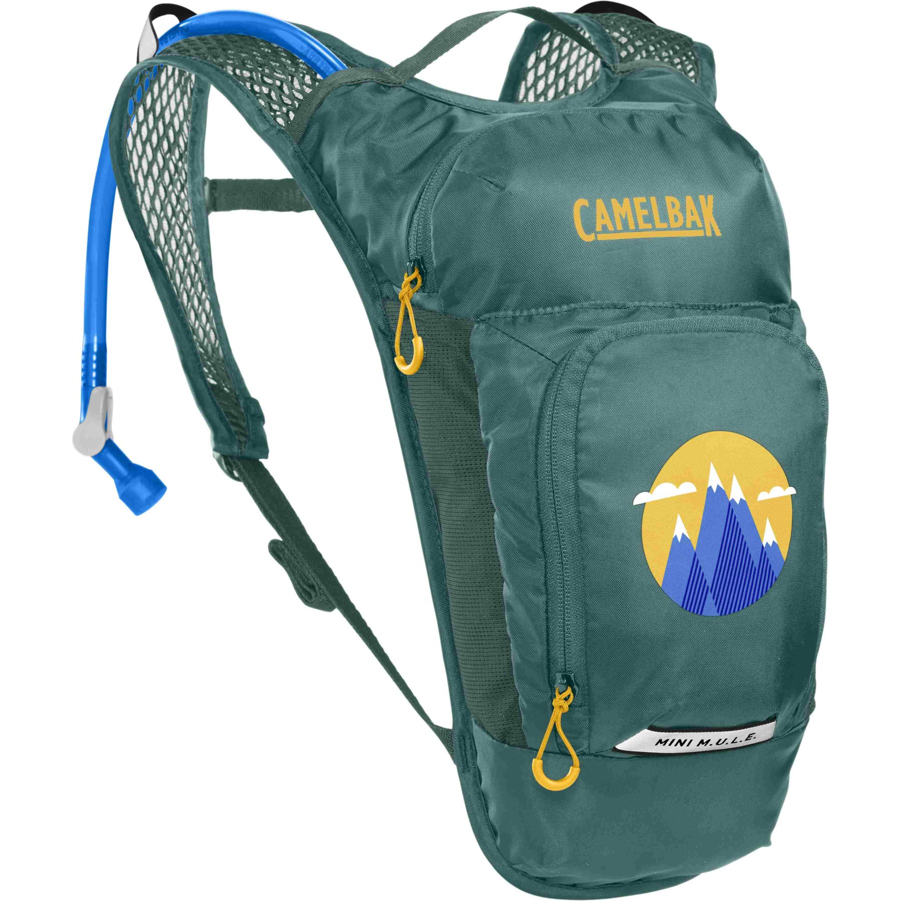 Produktbild von CamelBak Mini Mule 5 Rucksack Kinder + 1.5L Trinksystem - grün/mountains
