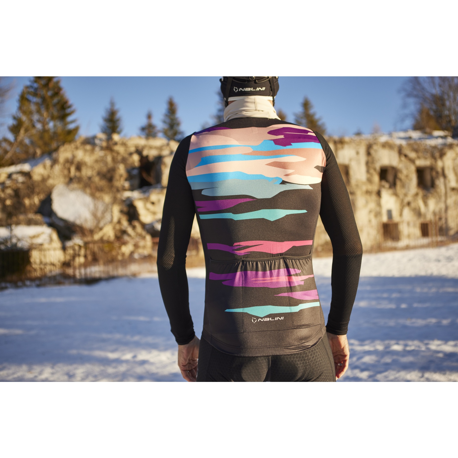 Nalini WARM FIT MESH 長袖ジャージ L ブラック/マルチ Nalini WARM FIT MESH 長袖ジャージ L ブラック/マルチ