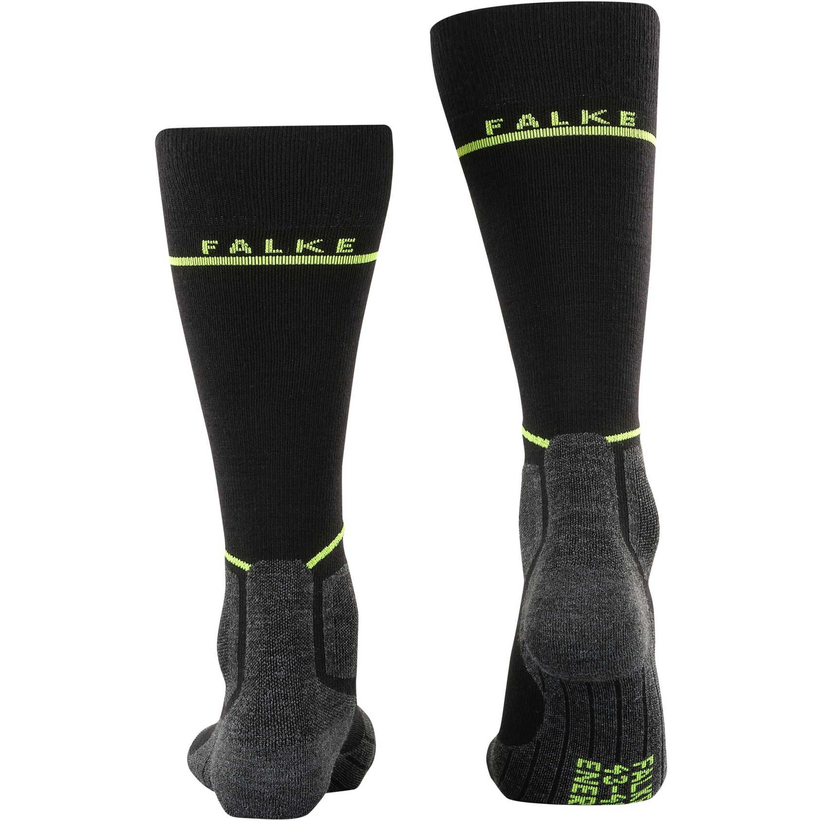 Falke, SK Compression Wool chaussettes de ski hommes Black Lightning noir