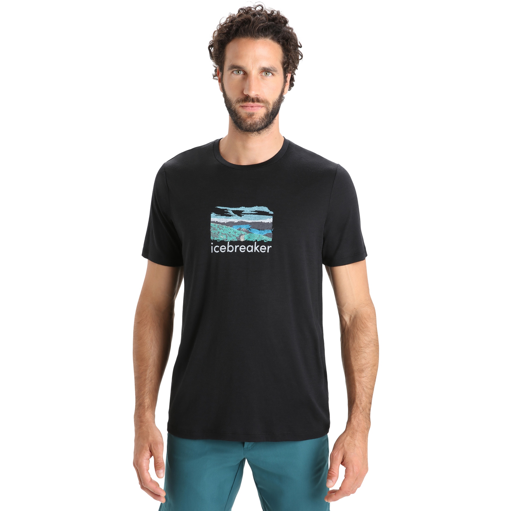 Image de Icebreaker T-Shirt Homme - Tech Lite II Trailhead - Noir
