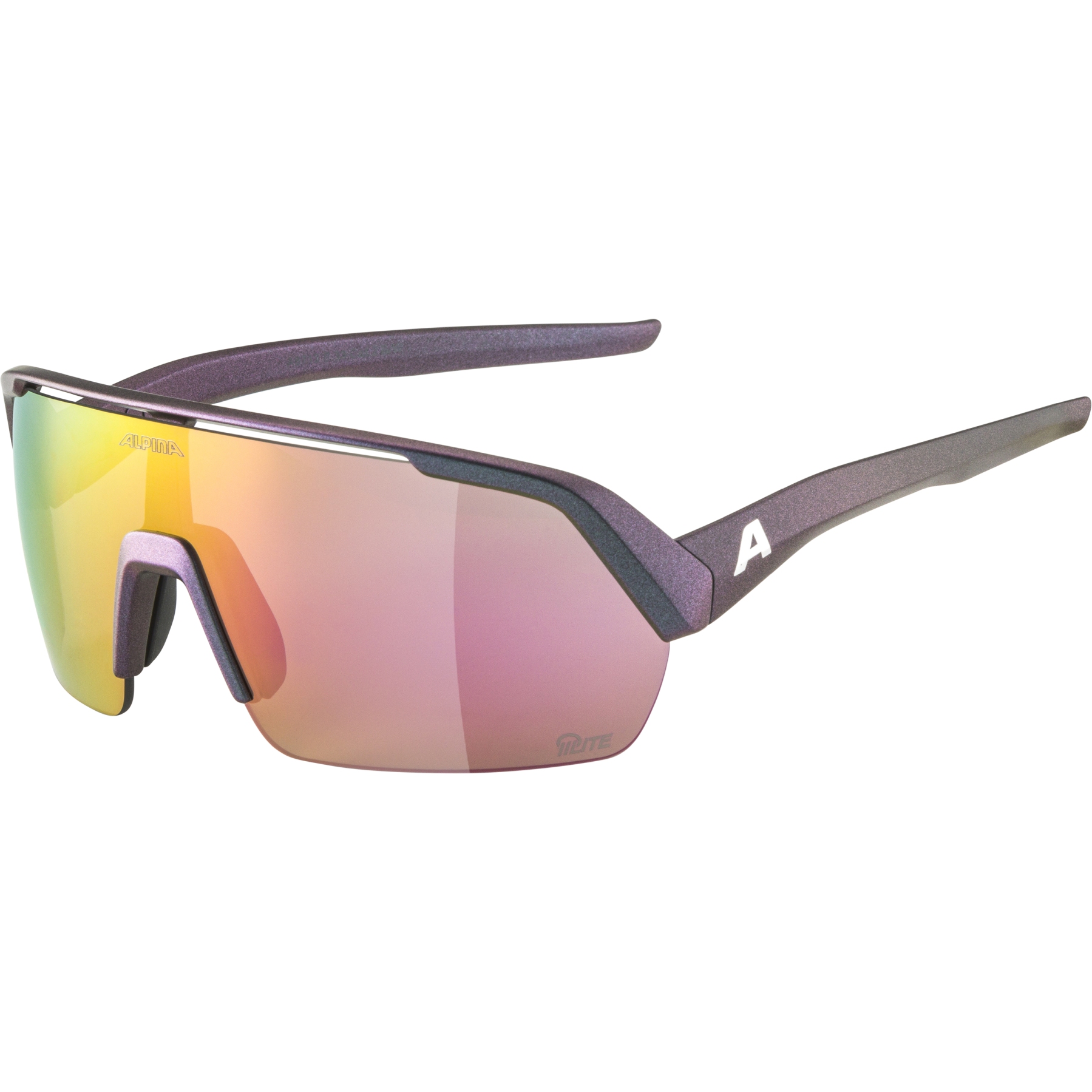 Productfoto van Alpina Turbo HR Q-Lite Bril - black-purple matt - mirror pink