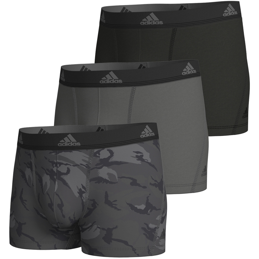 Productfoto van adidas Sports Underwear Active Flex Cotton Boxershorts Heren - 3 Pack - 902-assorted
