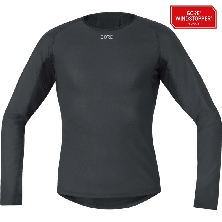 Produktbild von GOREWEAR M GORE® WINDSTOPPER® Base Layer Thermo Shirt langarm - schwarz 9900