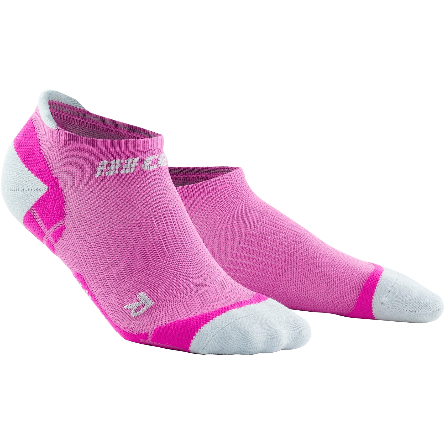 CEP Ultralight No Show Compression Socks Women - pink/light grey