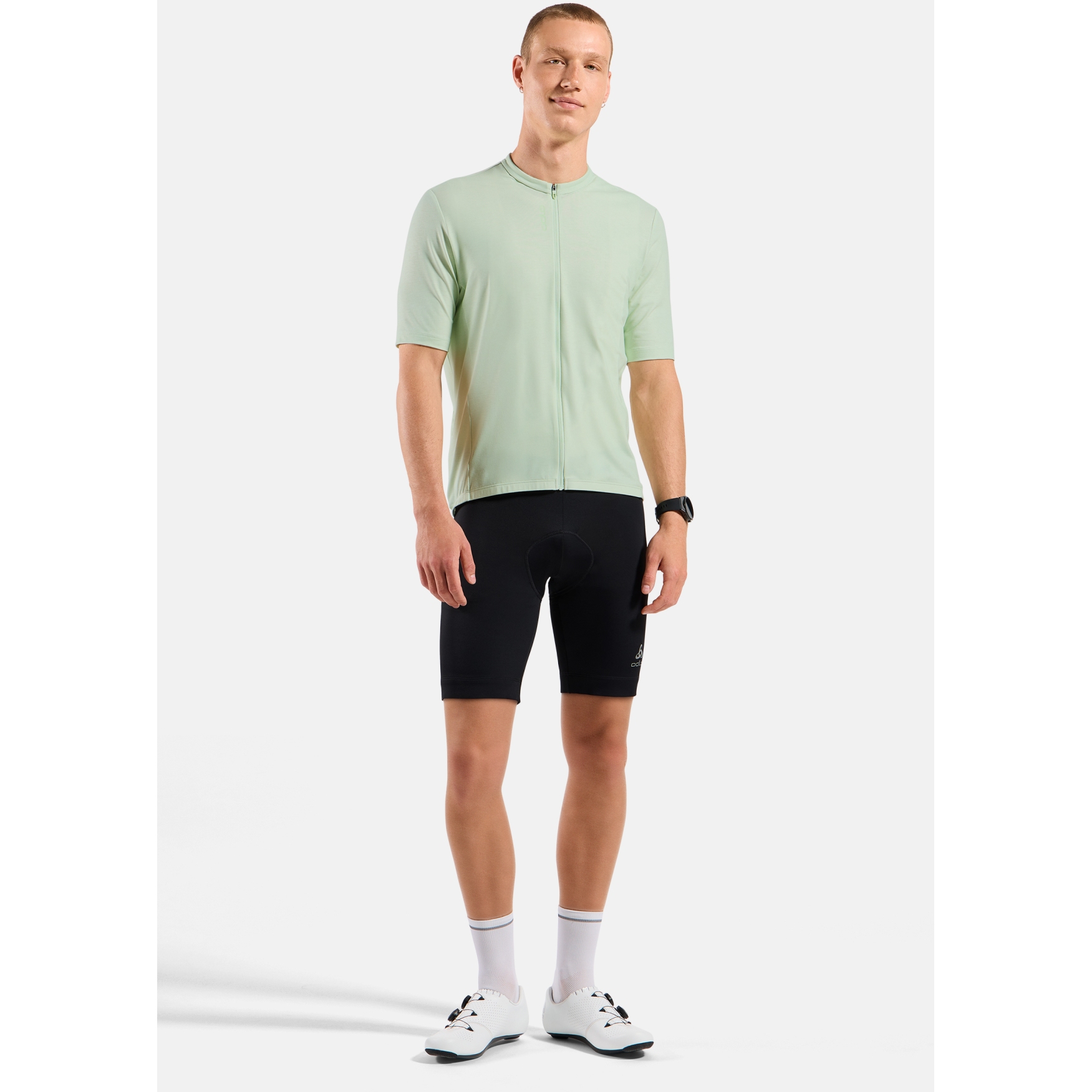 Haut Technique Sport Maillot Cyclisme Odlo Collar S/S - Fermeture Éclair, Léger, Respirant Vêtement Vélo Technique