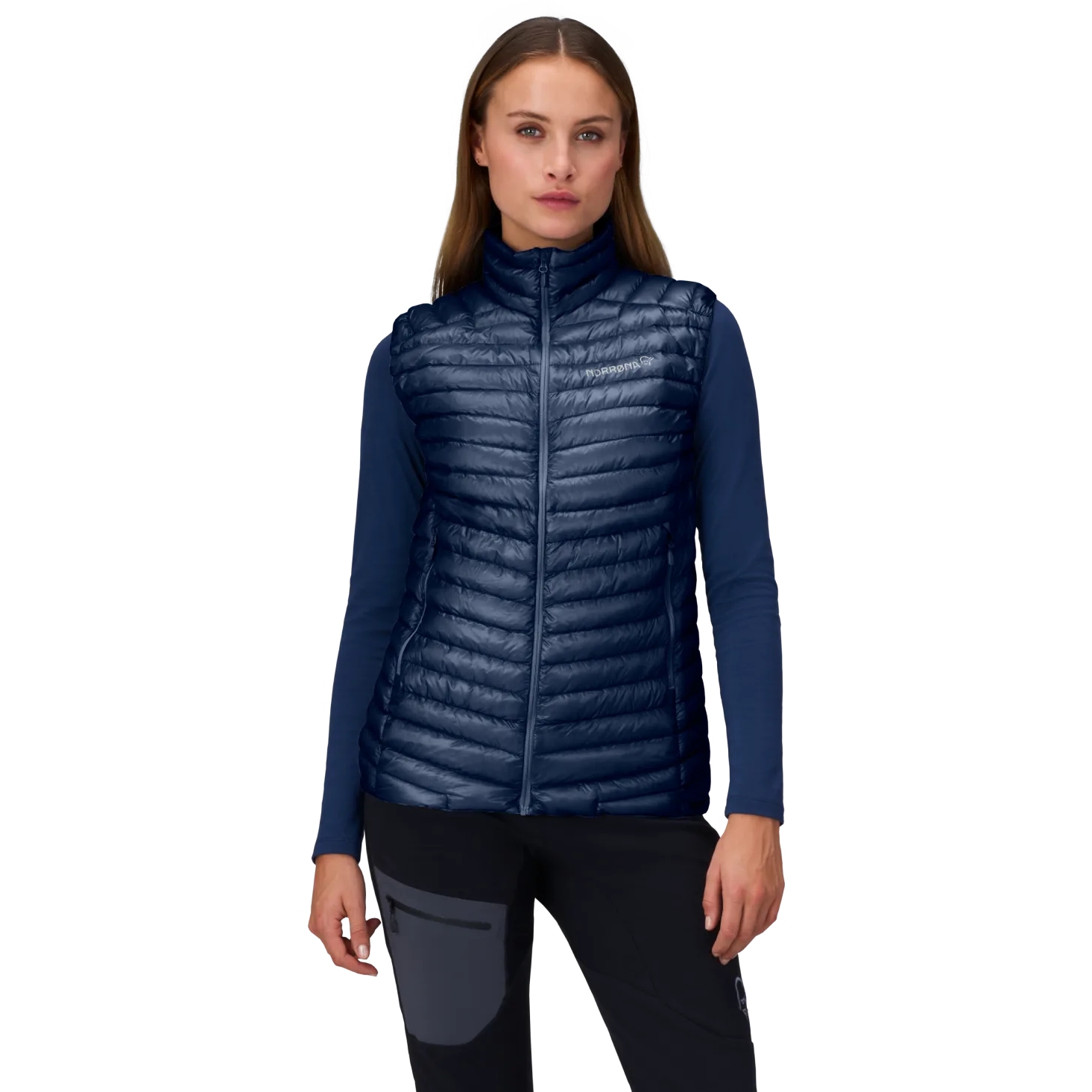 Produktbild von Norrona trollveggen superlight down800 Daunenweste Damen - Indigo Night