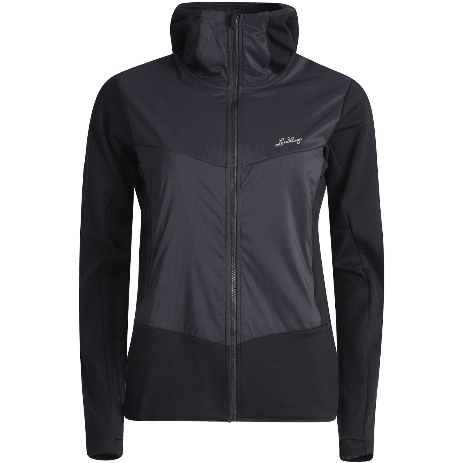 Produktbild von Lundhags Padje Merino Block Kapuzenjacke Damen - Schwarz 900