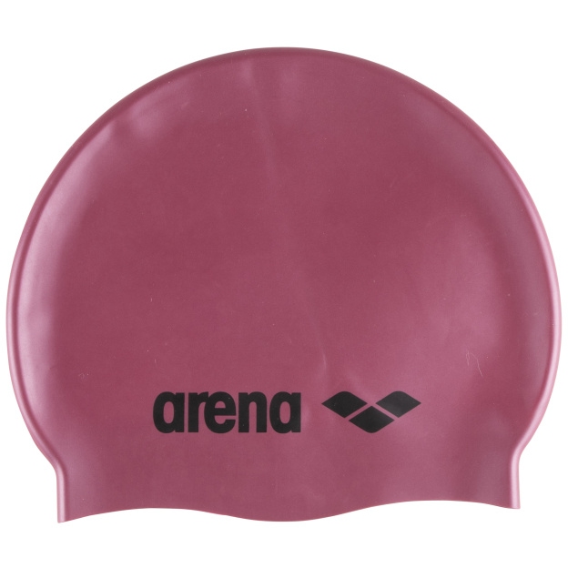 Picture of arena Classic Silicone Swim Cap - Red Fandango/Black