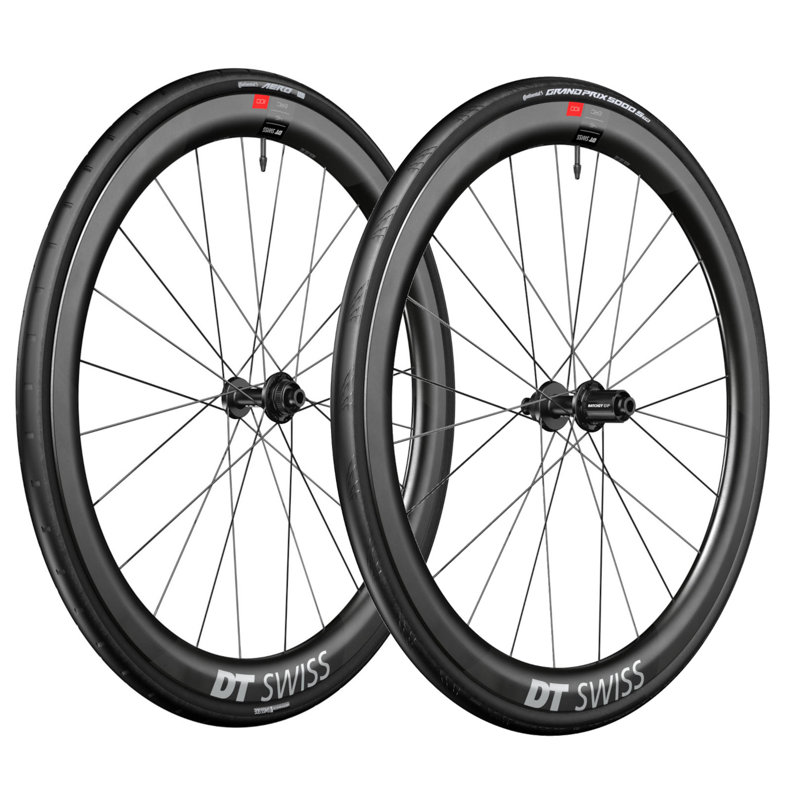 Колесная система DT Swiss | Continental WTS - ERC 1100 DICUT 45 комплектов + Складная шина Aero 111 / GP 5000 S - 28