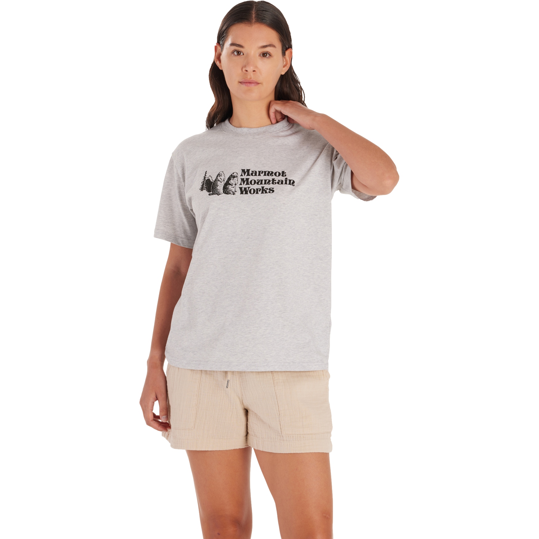 Image of Marmot MMW Short Sleeve Tee Women - light grey heather