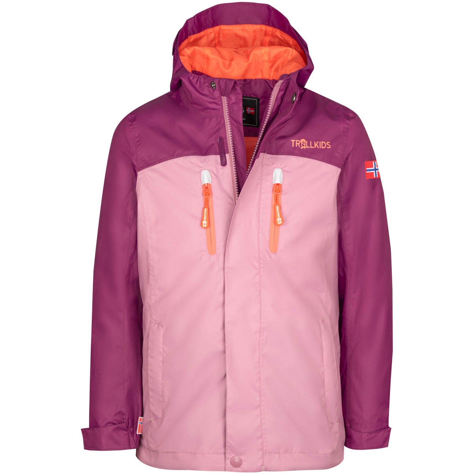 Picture of Trollkids Nusfjord Jacket Girls - orchid/mulberry/peach