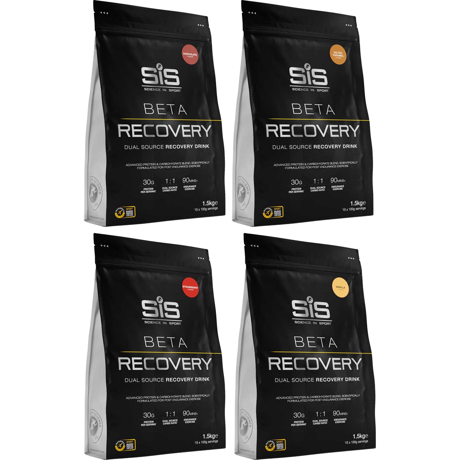 Produktbild von SiS BETA Recovery - Eiweiß-Kohlenhydrat-Getränkepulver - 1.5kg