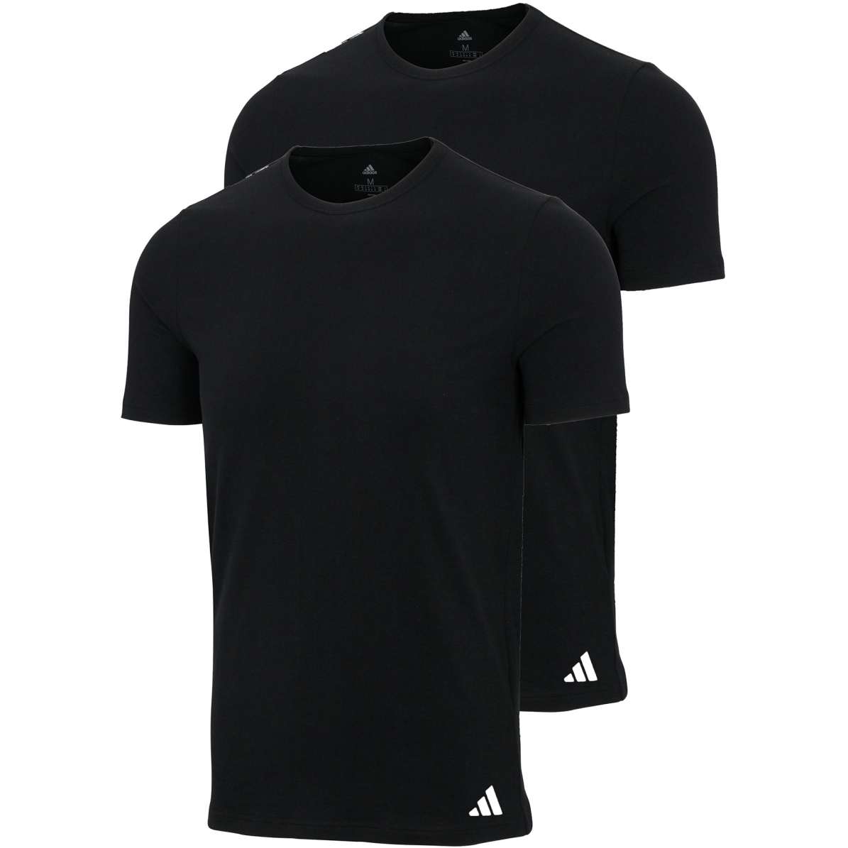 Produktbild von adidas Sports Underwear Active Flex Cotton Crew Neck Kurzarm-Shirt Herren - Doppelpack - 000 schwarz