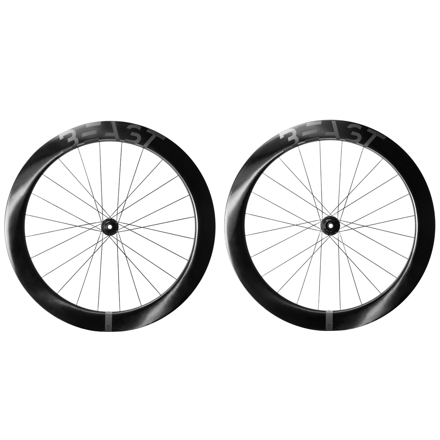 Picture of Beast Components | DT Swiss - RX60 | 240 - Wheelset - 28&quot; | Carbon | Clincher | Centerlock - 12x100mm | 12x142mm - XDR | UD black