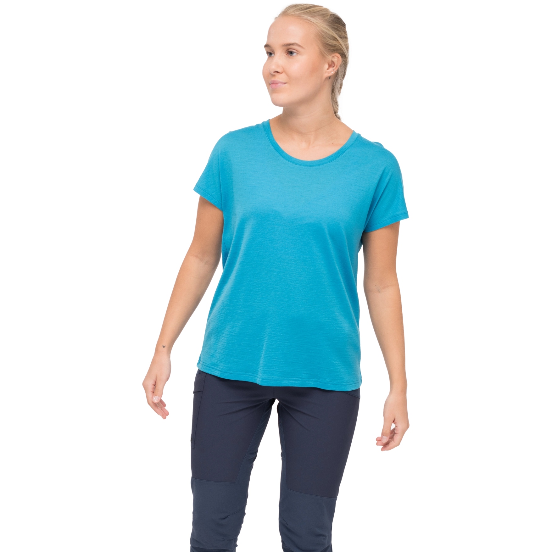 Produktbild von Bergans Whenever Merino T-Shirt Damen - aqua lagoon