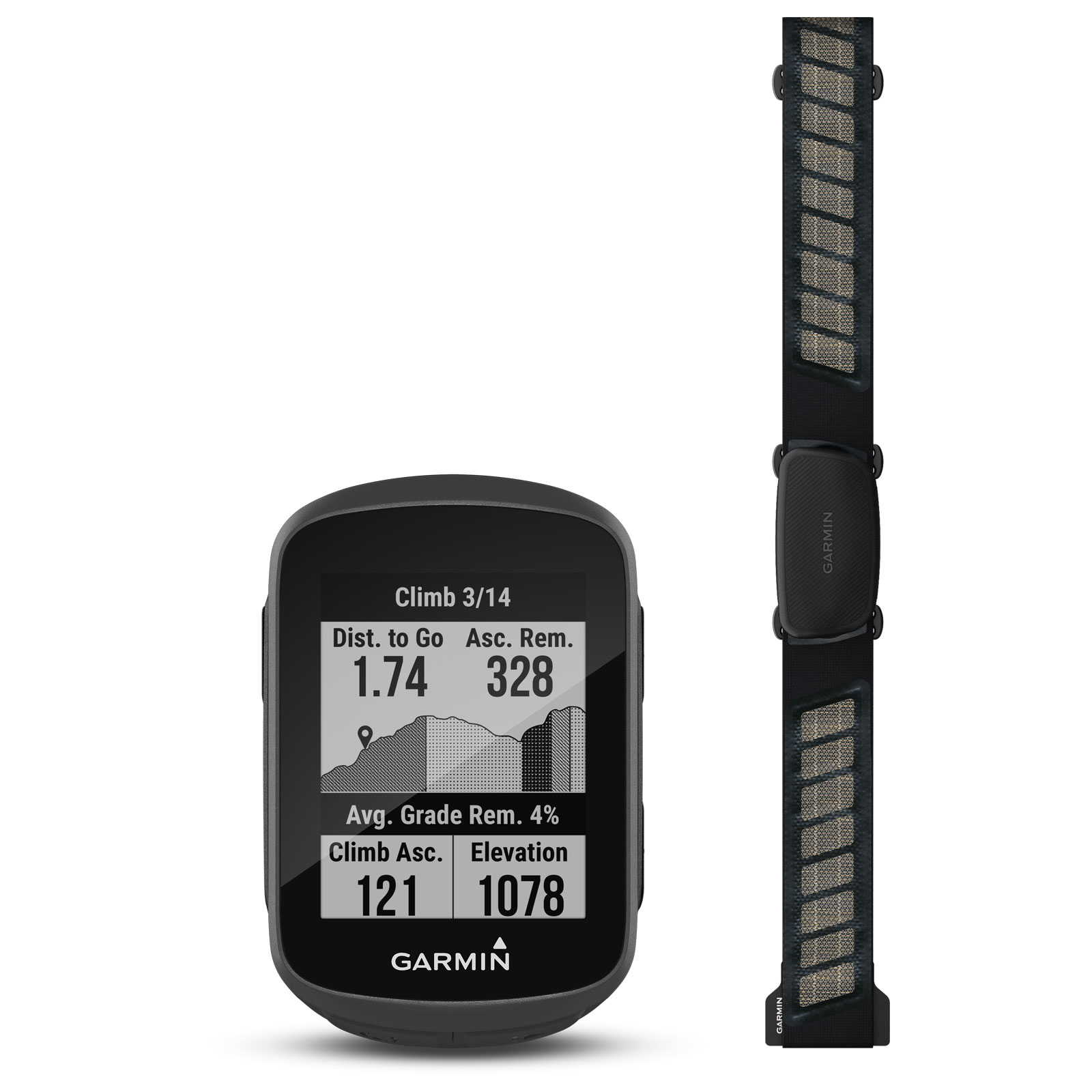 Produktbild von Garmin Edge 130 Plus Herzfrequenz-Bundle GPS Fahrradcomputer