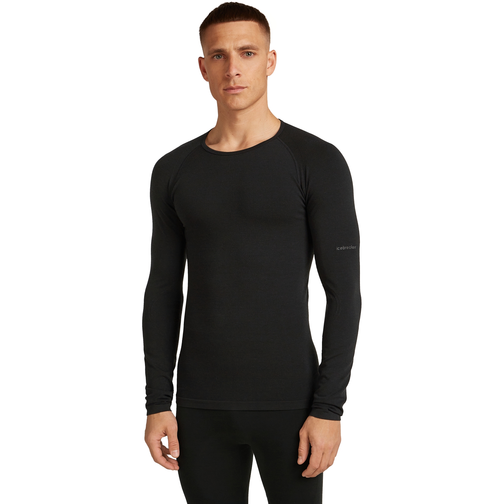 Produktbild von Icebreaker Merino 260 ZoneKnit™ Seamless Langarmshirt Herren - Schwarz