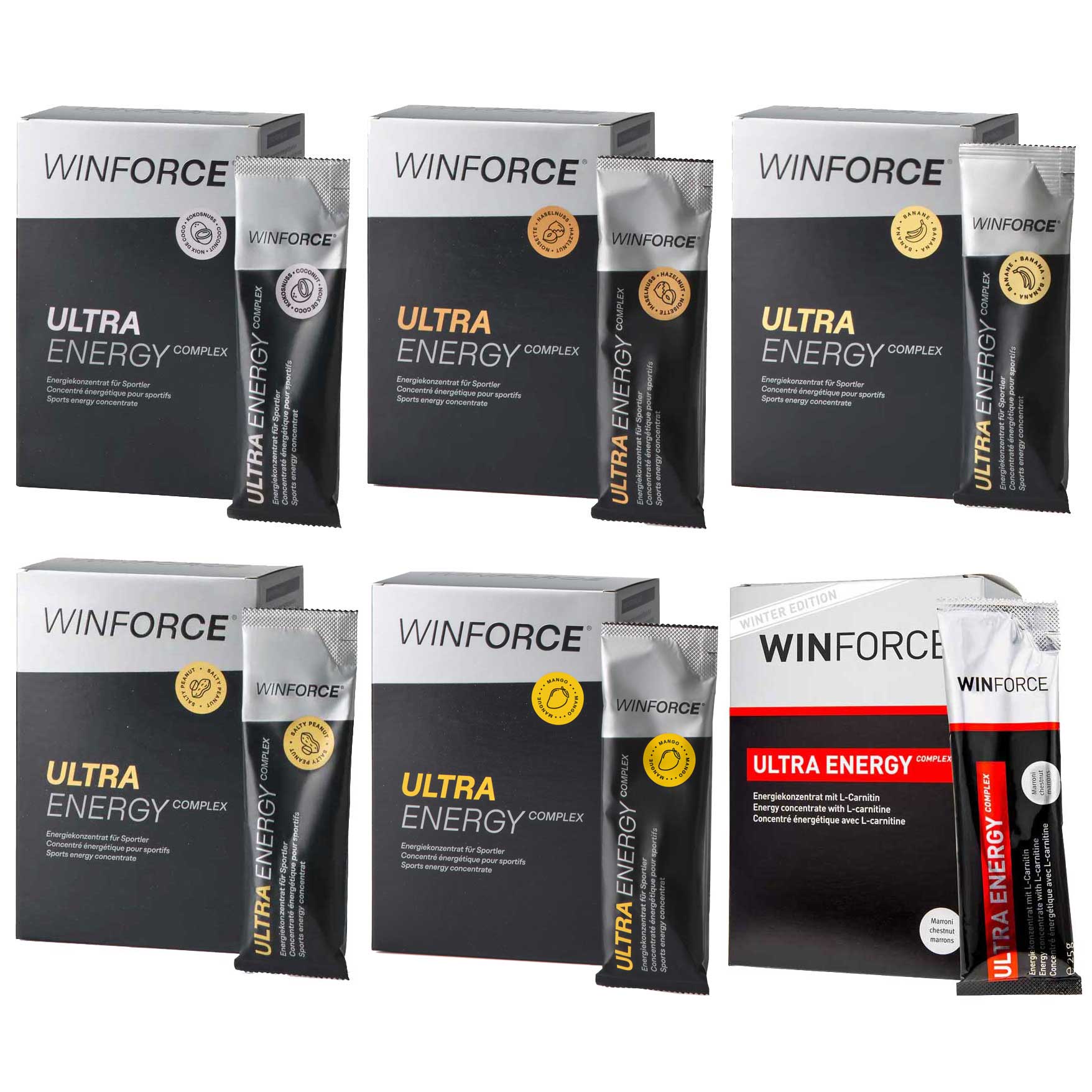 Productfoto van WINFORCE Ultra Energy Complex - Koolhydraatgel - 10x25g