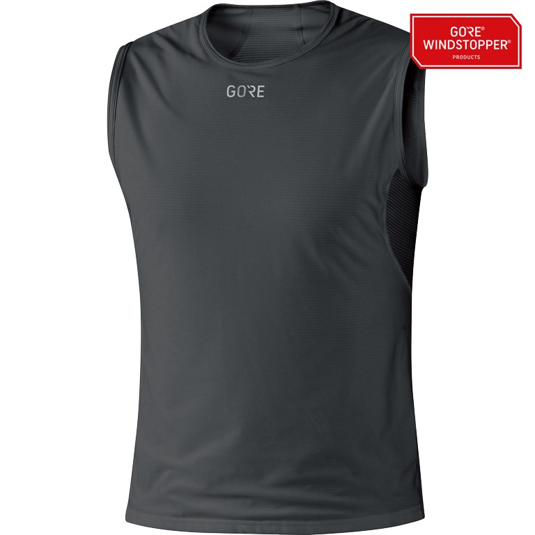 Productfoto van GOREWEAR GORE® WINDSTOPPER® Base Layer Shirt zonder mouwen Heren - zwart 9900