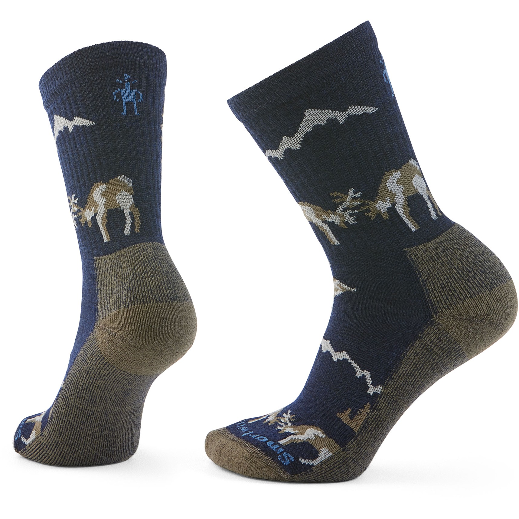 Picture of SmartWool Everyday Horns Clash Crew Socks - 092 deep navy
