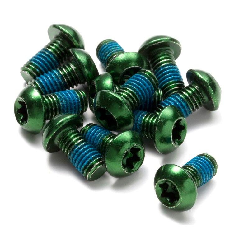 Produktbild von Reverse Components Schrauben-Set für Bremsscheiben - 12 Stück - M5x10mm - grün
