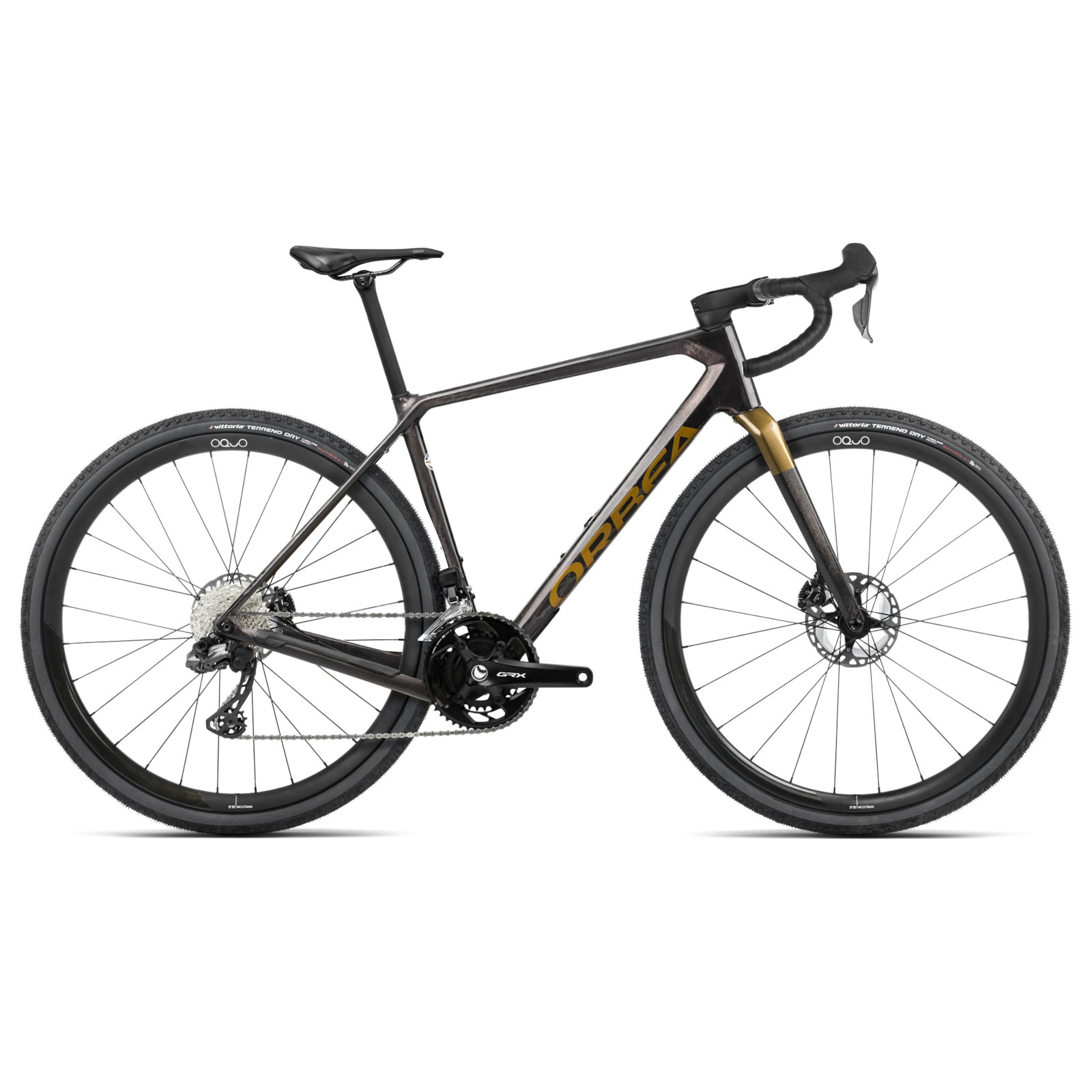 Orbea TERRA M20iTEAM GRX Di2 Carbon Gravel Bike 2024 Cosmic Carbon Metallic Olive Green gloss