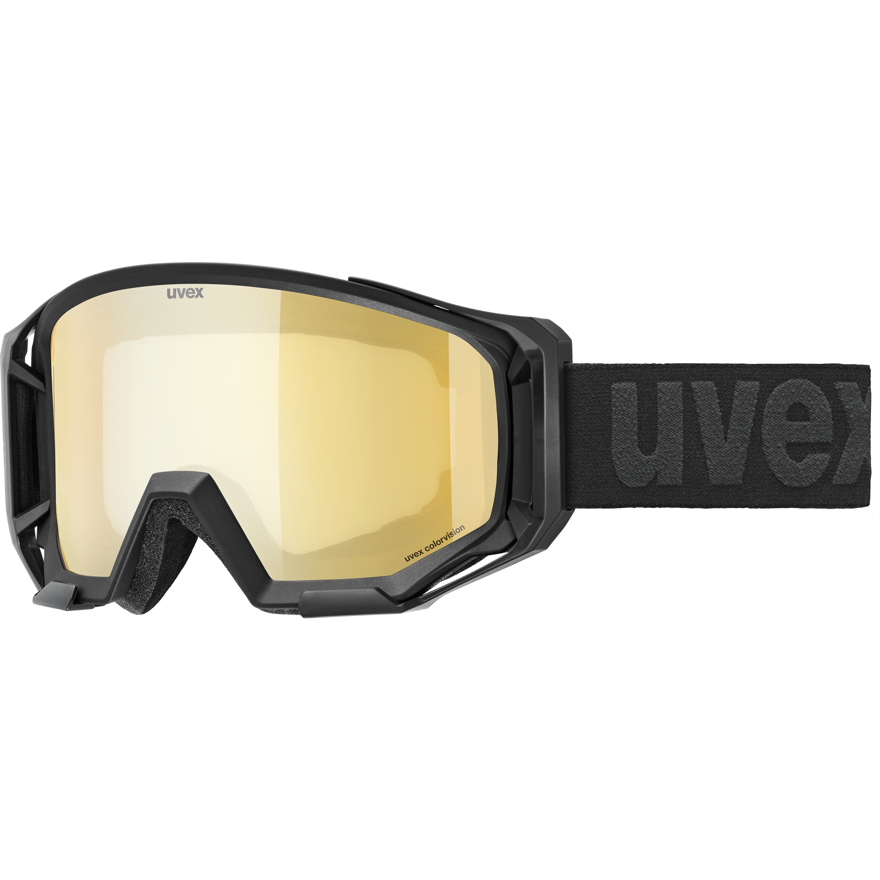 Picture of Uvex athletic CV Goggle - black matt /colorvision yellow mirror gold