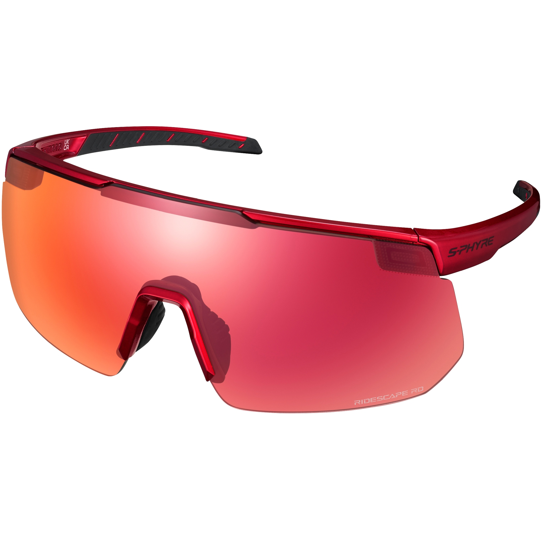 Picture of Shimano S-Phyre 2 Glasses - Metallic Red - Ridescape Road / Clear