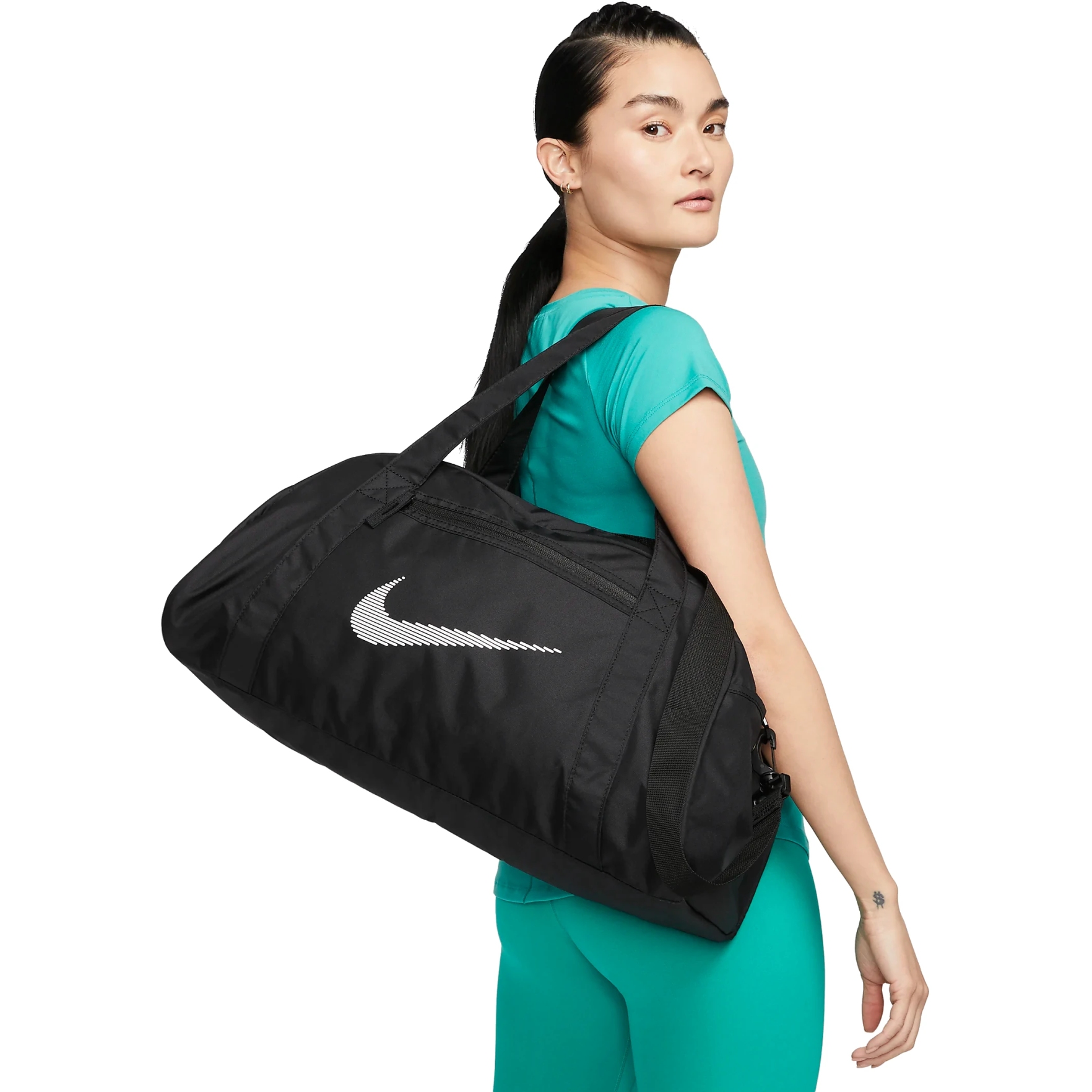 Nike Duffle BagVintage Nike Swoosh Black and White Messenger shops Crossbody Gym Bag