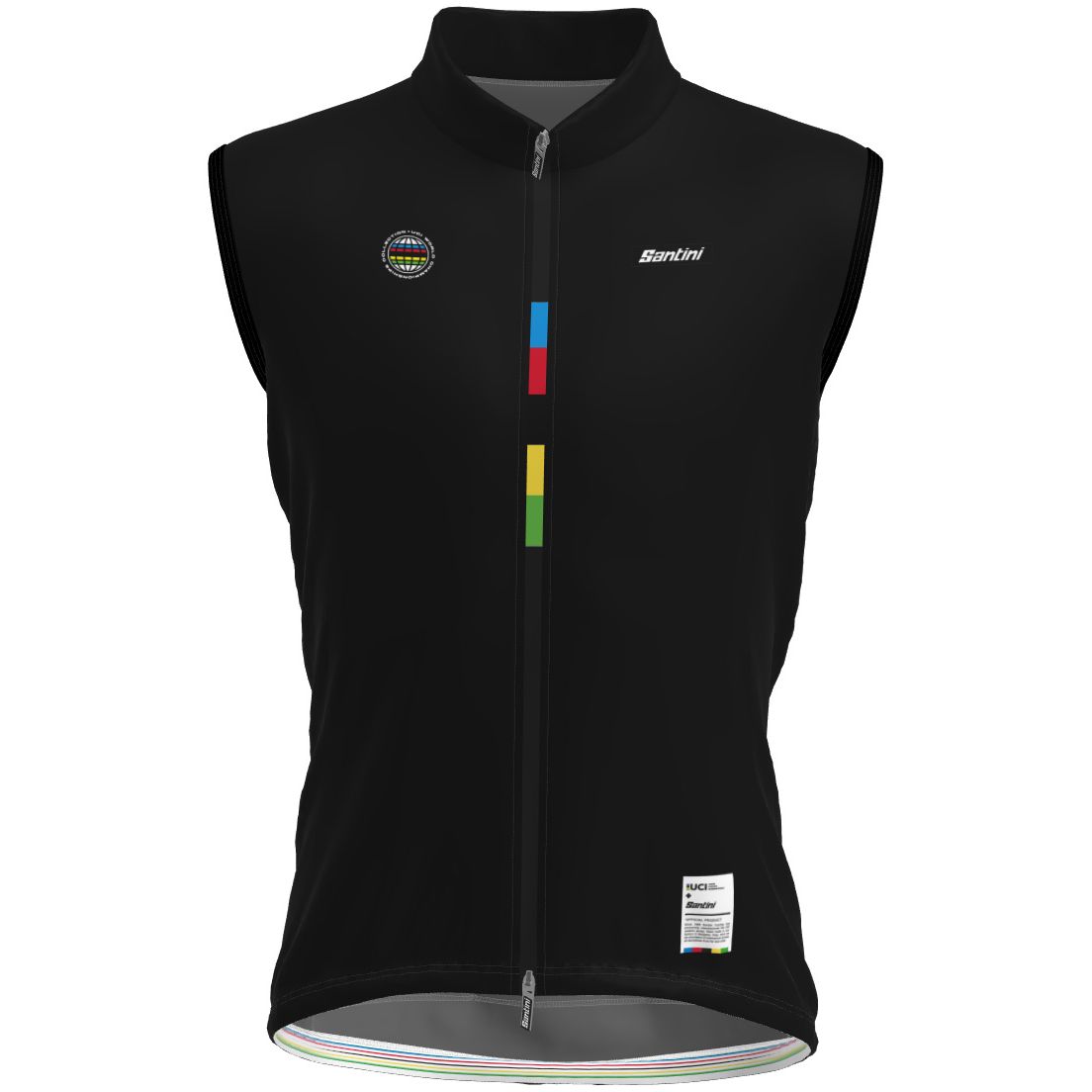 Produktbild von Santini UCI World Champion Mondo Windweste Herren RE545U75SMONDO - schwarz NE