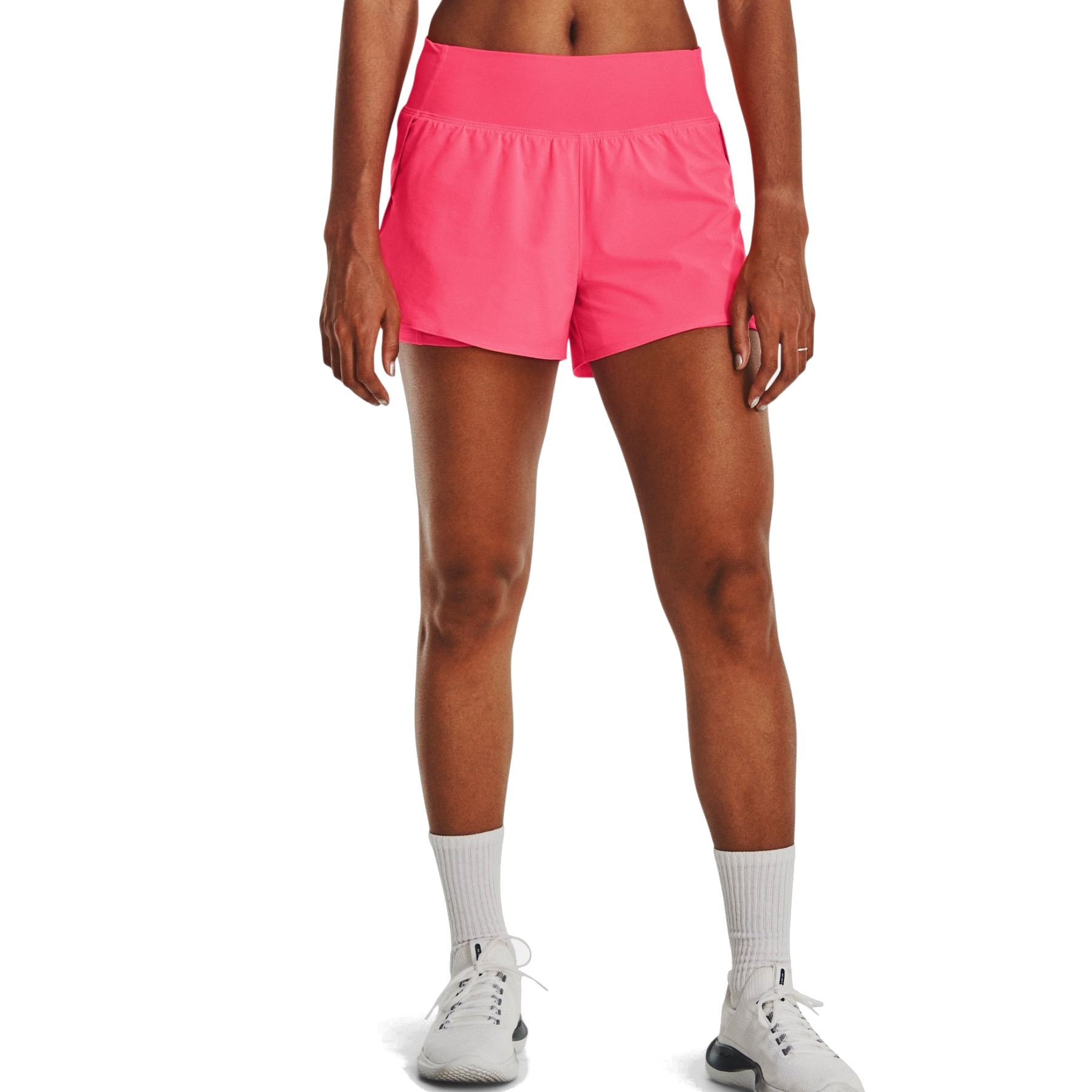 Immagine di Under Armour Shorts Donna - UA Flex Woven 2-in-1 - Pink Shock/Pink Shock