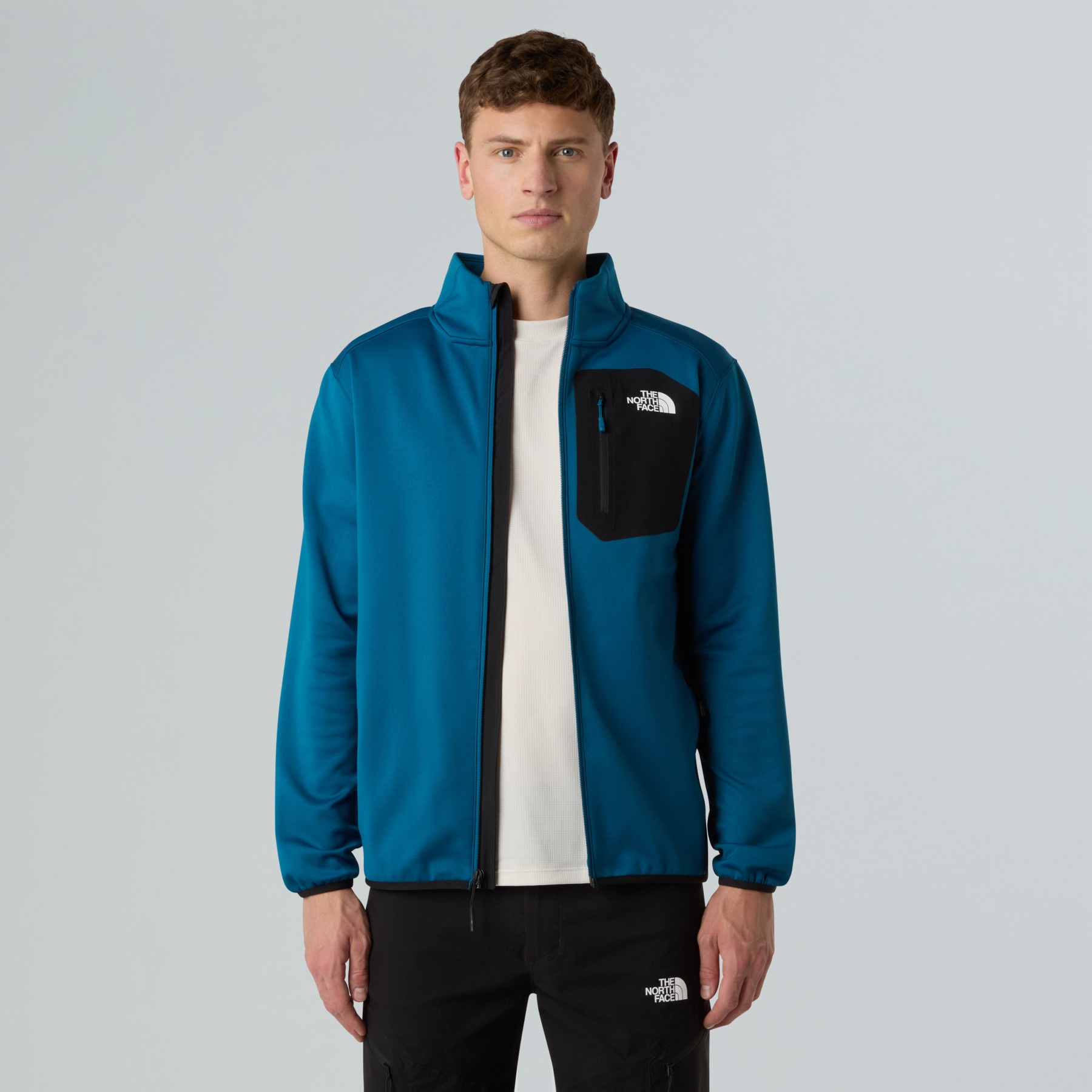 The North Face Crest Fleecejacke Herren Mineral Ink/TNF Black