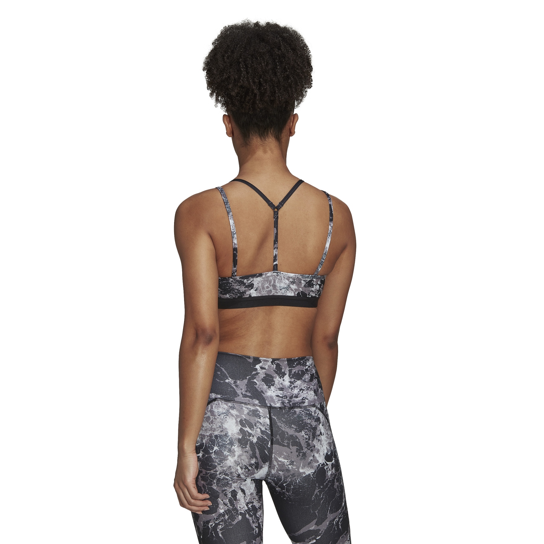 adidas Yoga Essentials Studio Light-Support Women orange Sports Bra HL6114 Print bliss - Allover