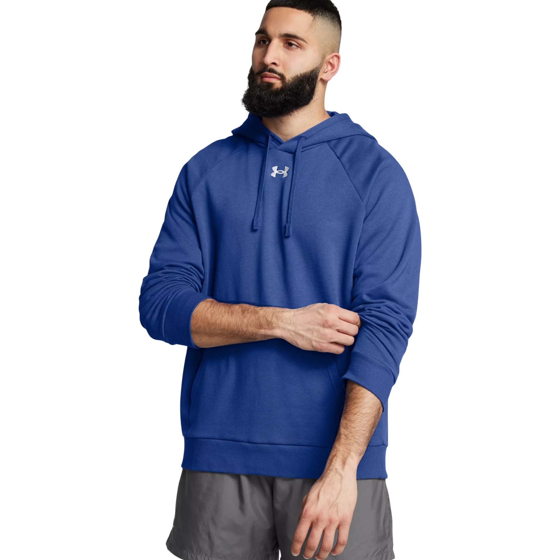 Under Armour Sweat à Capuche Homme - UA Rival Fleece - Tech Blue/Blanc ...