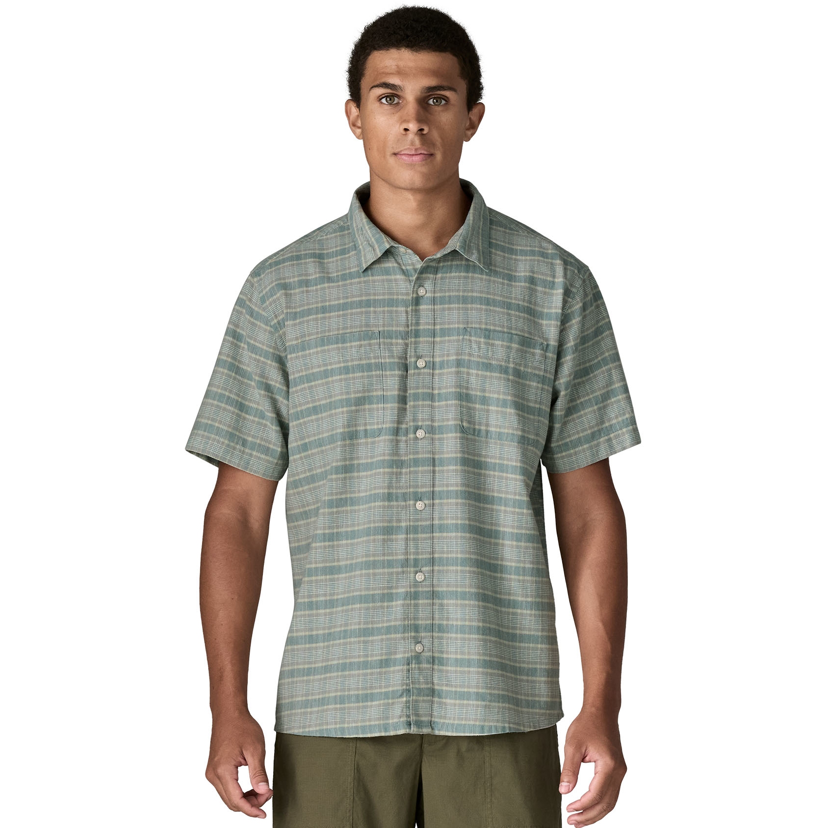 Patagonia Back Step Short Sleeve Shirt Men - Stroll: Blue Sage 