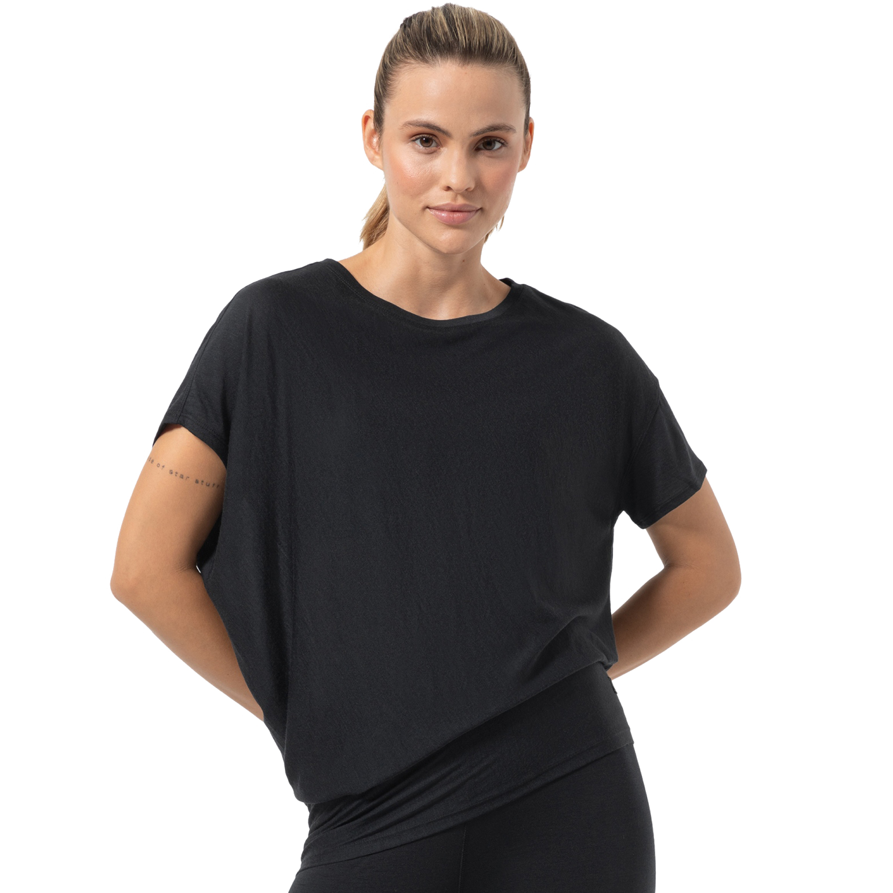 Bild von SUPER.NATURAL Yoga Loose T-Shirt Damen - Jet Black