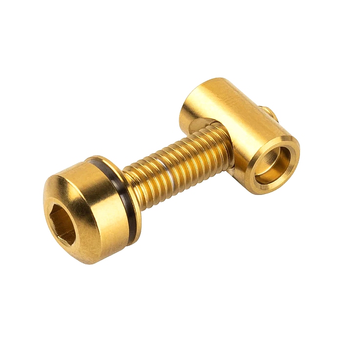 Produktbild von Wolf Tooth Titan Schraube Upgrade Kit für Sattelstützklemme - gold