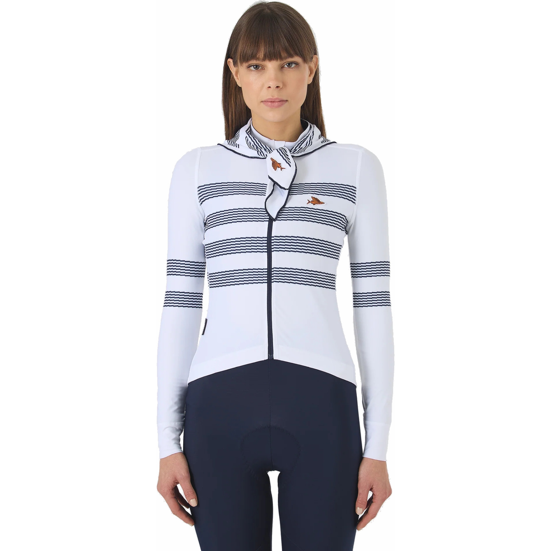 Женское трикотажное изделие Café du Cycliste Charlie с длинным рукавом - mariniere