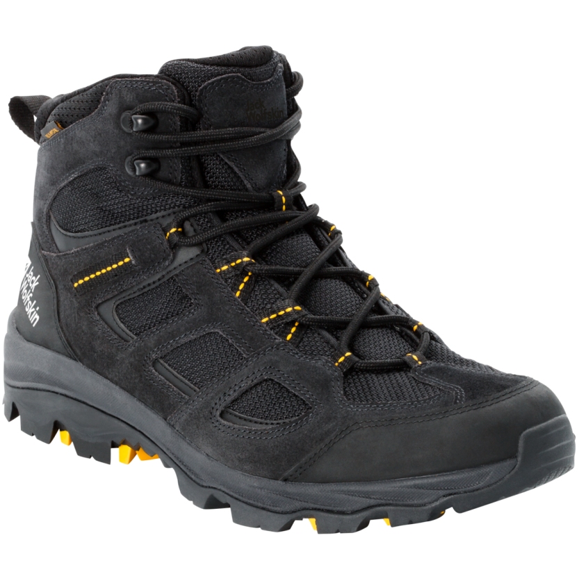 Picture of Jack Wolfskin Vojo 3 Texapore Mid Hiking Boots Men - black / burly yellow XT