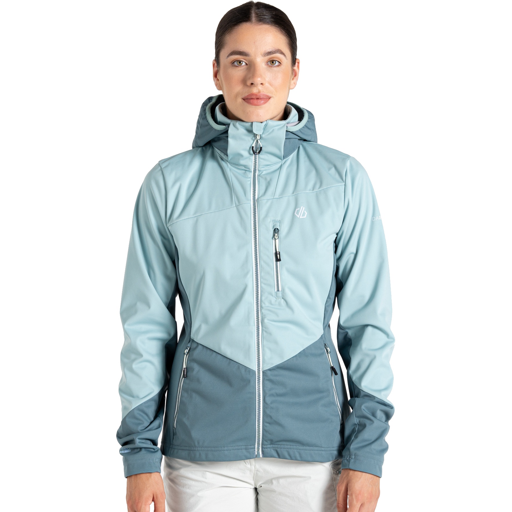 Imagen de Dare 2b Chaqueta Softshell Mujer - Lexan II - J2U Aquifer / Element Grey