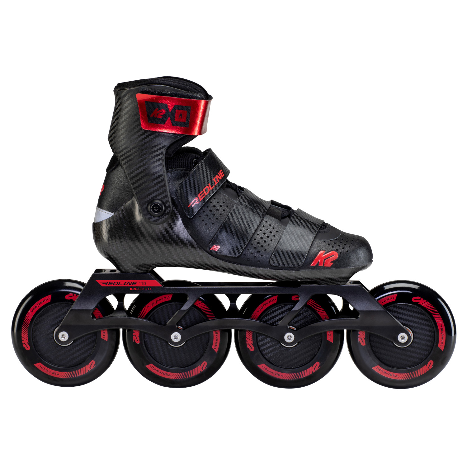 Picture of K2 REDLINE 110 - Speed / Marathon Inline Skates - black - red