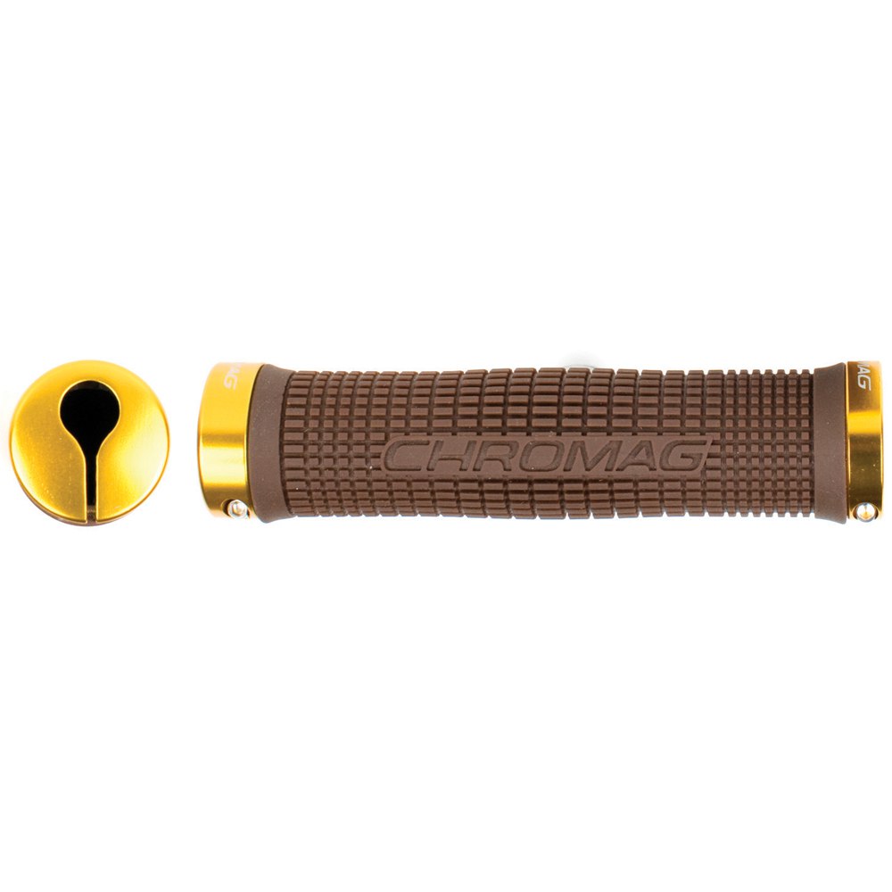 Picture of CHROMAG Squarewave Grip Handlebar Grips - brown/gold