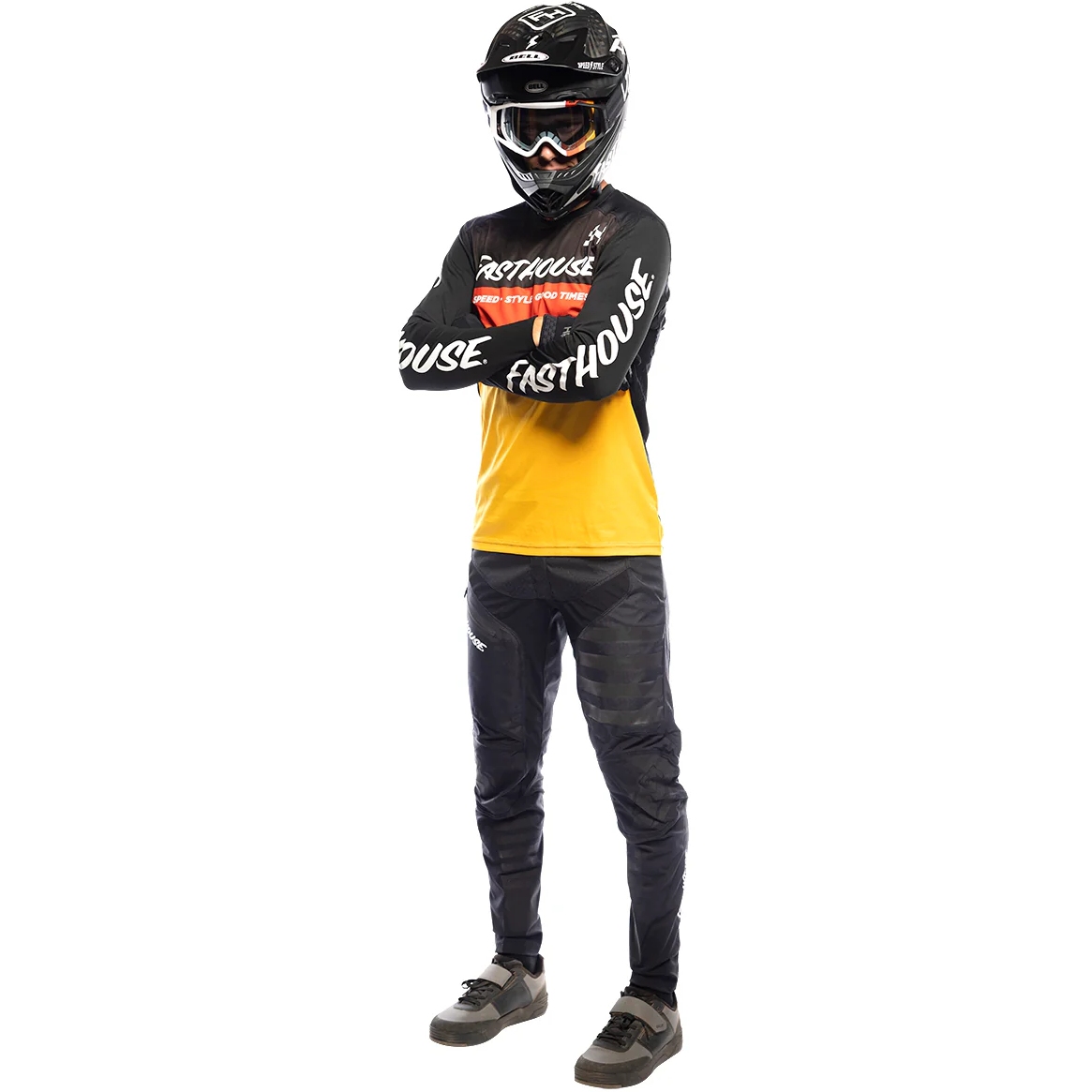 Pantalon De Vélo FASTHOUSE Fastline 2 - Noir - Taille 32 Grand - Stretch, Déperlant, Renfort Selle