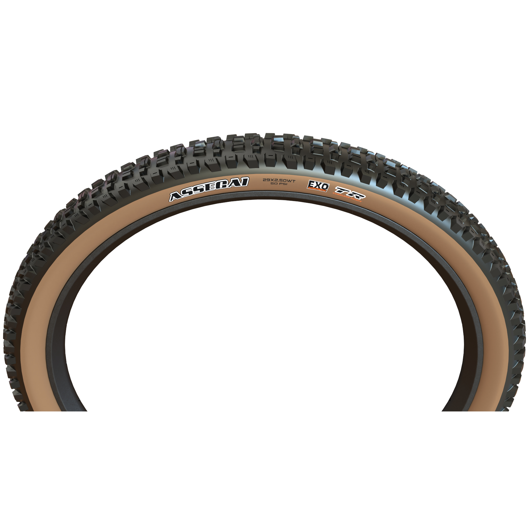 Maxxis Assegai Faltreifen Dual EXO TR WT 27.5x2.50 Tanwall