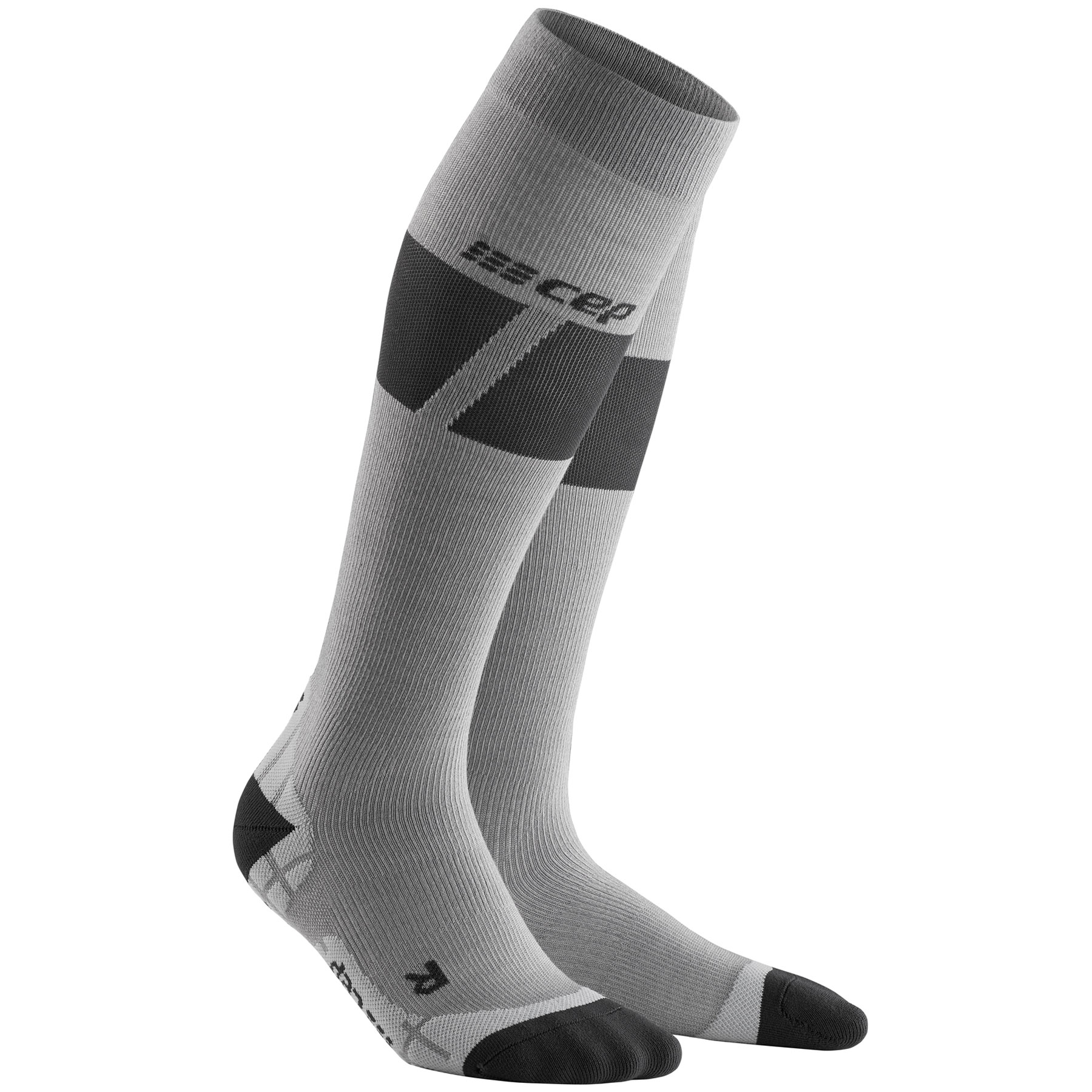 Image of CEP Ski Ultralight Compression Socks - grey/dark grey
