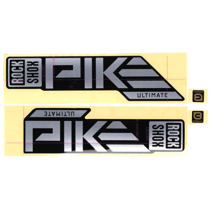 Produktbild von RockShox Decal Kit für 27.5/29&quot; Pike Ultimate - matt silver foil für gloss black (2023+)