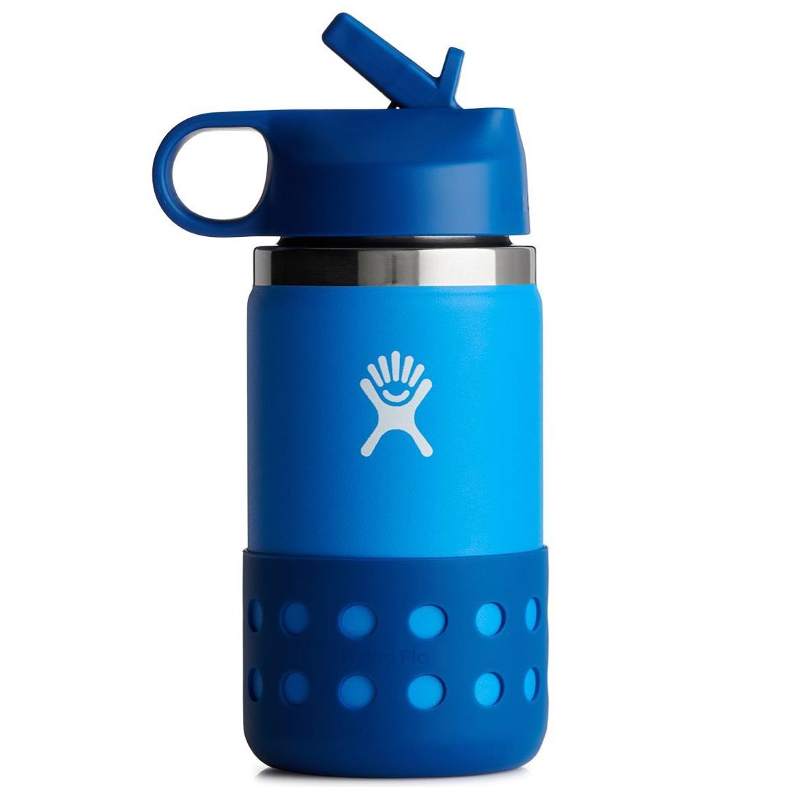 Image of Hydro Flask 12 oz Kids Wide Mouth Insulated Bottle + Straw Lid - 355ml - Lake