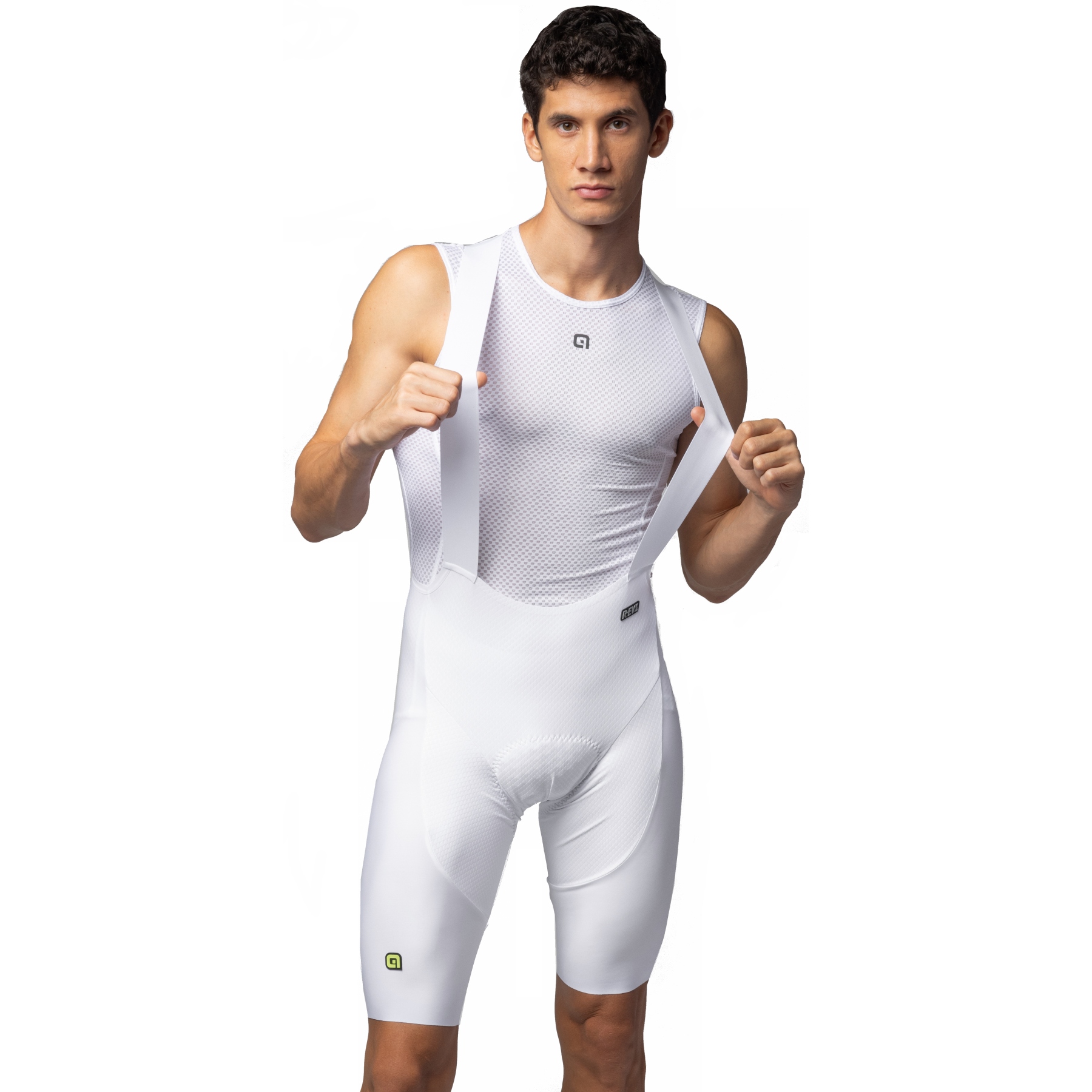 Productfoto van Alé R-EV1 Voltage Fietsshorts met bretels Heren - wit